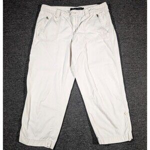 Calvin Klein Jeans Capri Pants Womens 10 (Fit 32x23) White Casual Cropped